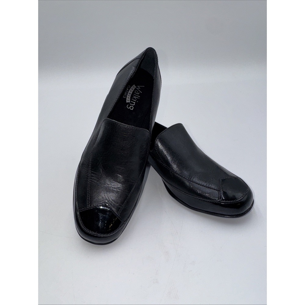 Walking Cradles Classic Womens Wedge Flats Black Size 4.5 Genuine Leather Brazil
